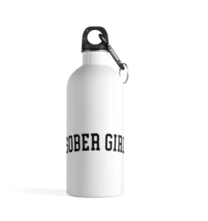 SOBER GIRL VARSITY STAINLESS STEEL WATER BOTTLE