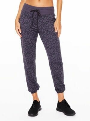 Felicity Jogger in Black Painted Leopard