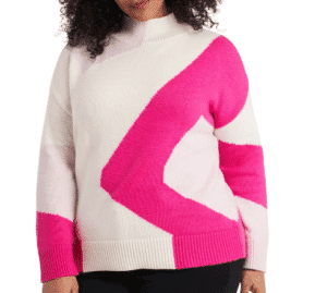 Mod Intarsia Knit Sweater Vince Camuto
