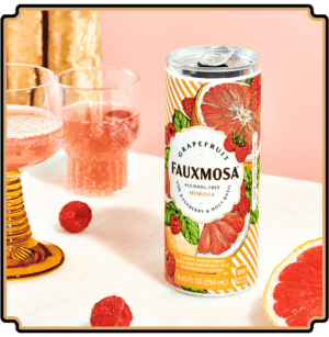 FAUXMOSA GRAPEFRUIT with RASPBERRY & HOLY BASIL