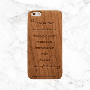Be Yourself…Emerson Quote Wood Phone Case