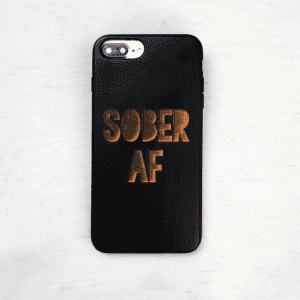 Sober AF – Wood iPhone and Galaxy Case
