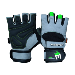 Meister Men’s Wrist Wrap Weightlifting Gloves w/ Gel Padding