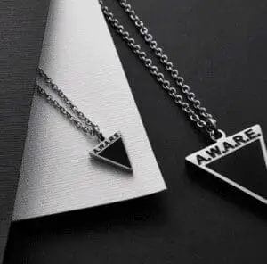 Dainty Black AWARE Necklace