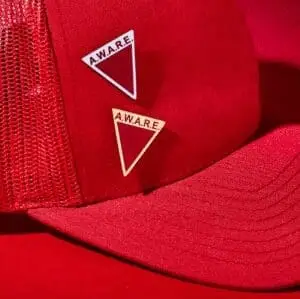 Red AWARE Pin