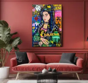 Amy Winehouse Banksy Styled Artwork