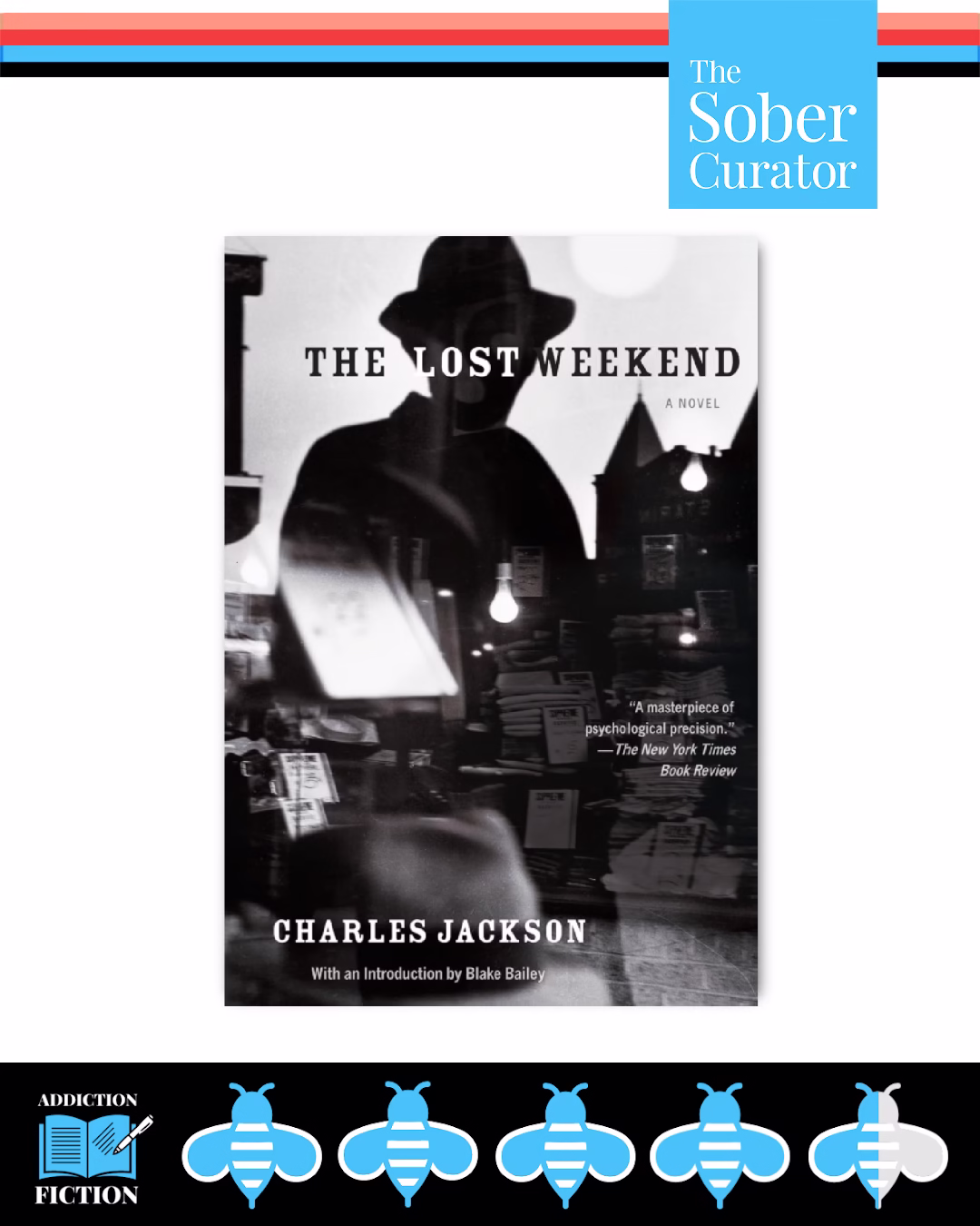 The Lost Weekend by Charles Jackson Addiction Fiction Book Review The Sober Curator