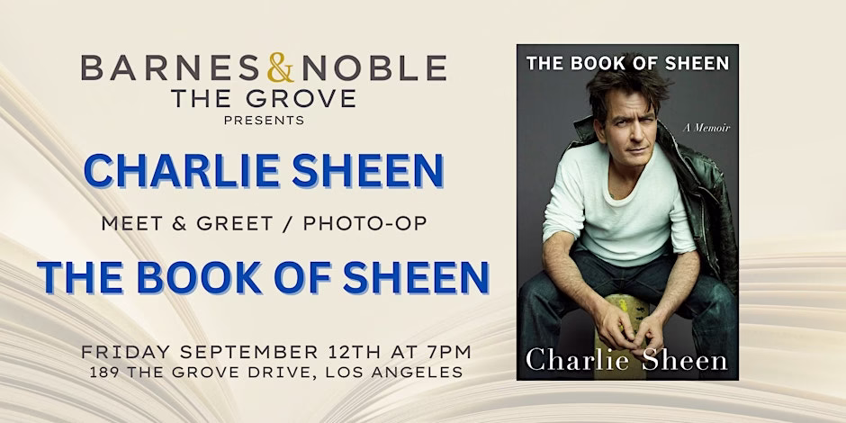 Charlie Sheen celebrates THE BOOK OF SHEEN at B&N The Grove