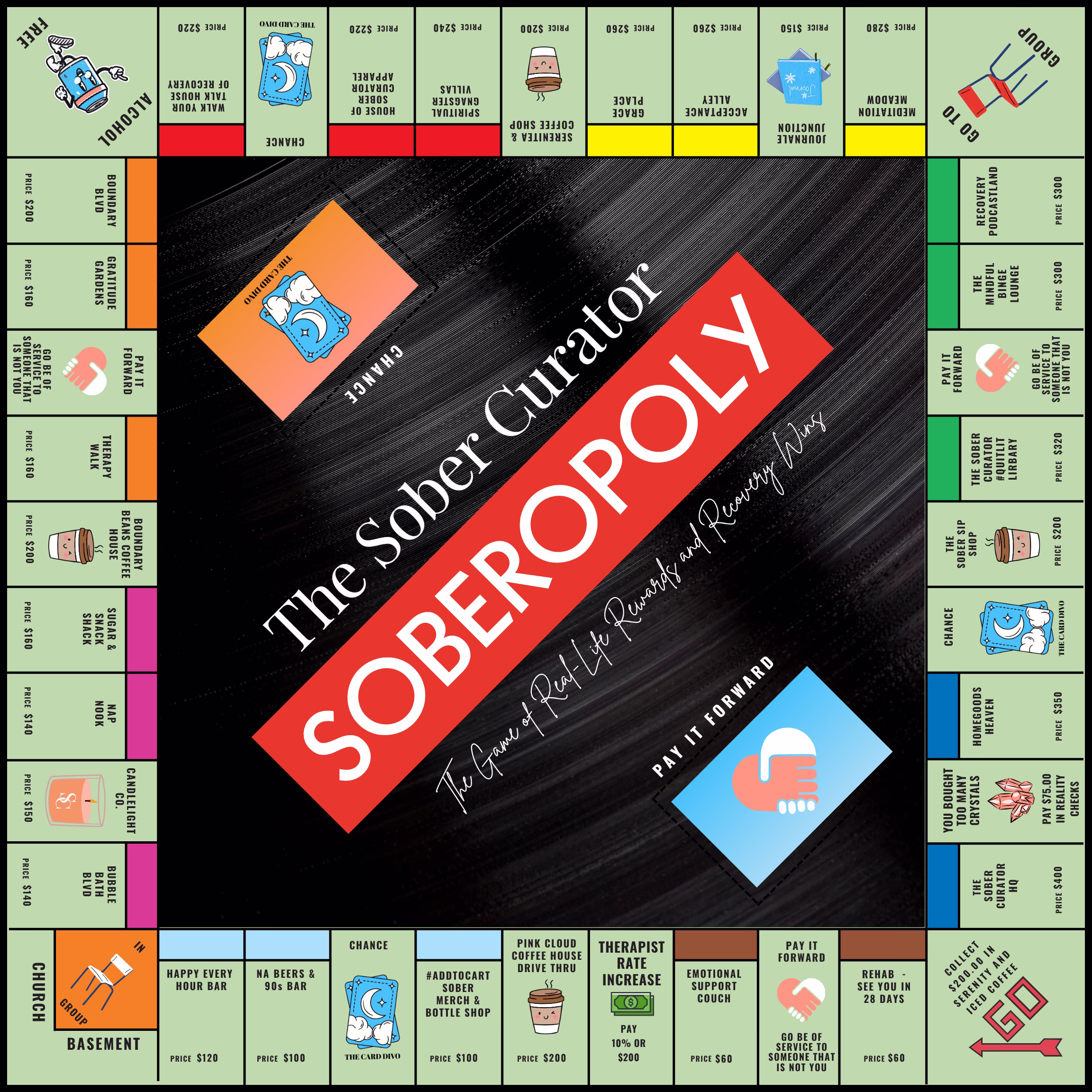 SOBEROPOLY by The Sober Curator Sober Pop Culture