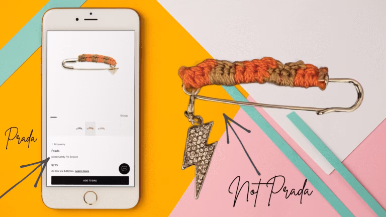 The Prada Safety Pin Brooch Went Viral—So I Made My Own (With Help From My Dad, Obviously) Prada Safety Pin Brooch Knock Off