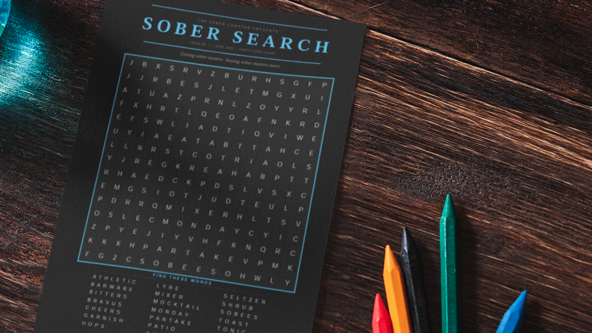 Sober Search_ The Sober Curator's New Monthly Word Search _ Issue No. 1_ Happy Every Hour