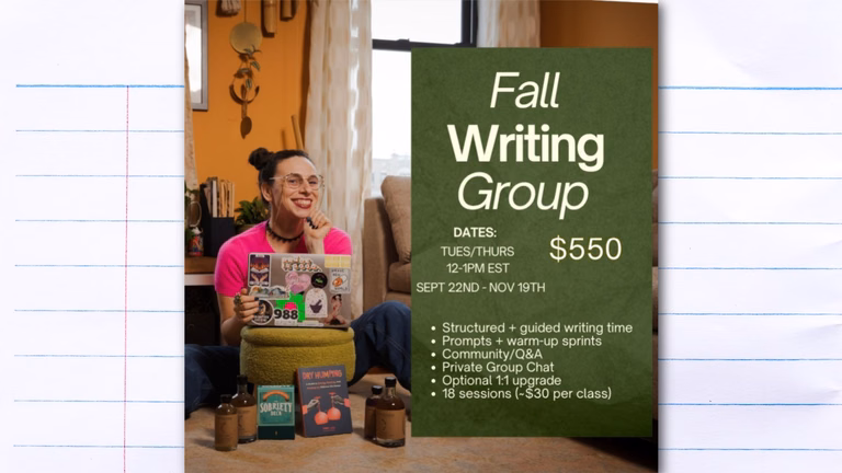 Your Book Isn’t Going to Write Itself, But Tawny Lara’s Fall Writing Room Might Help Fall Writing Group Tawny Lara