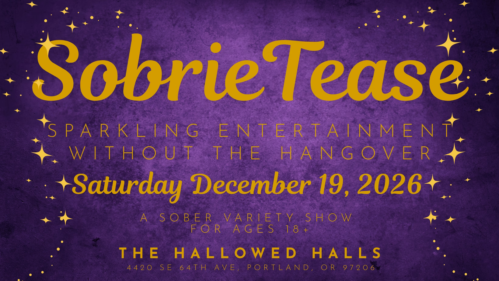 SobrieTease! Sober Variety Show in Portland, OR