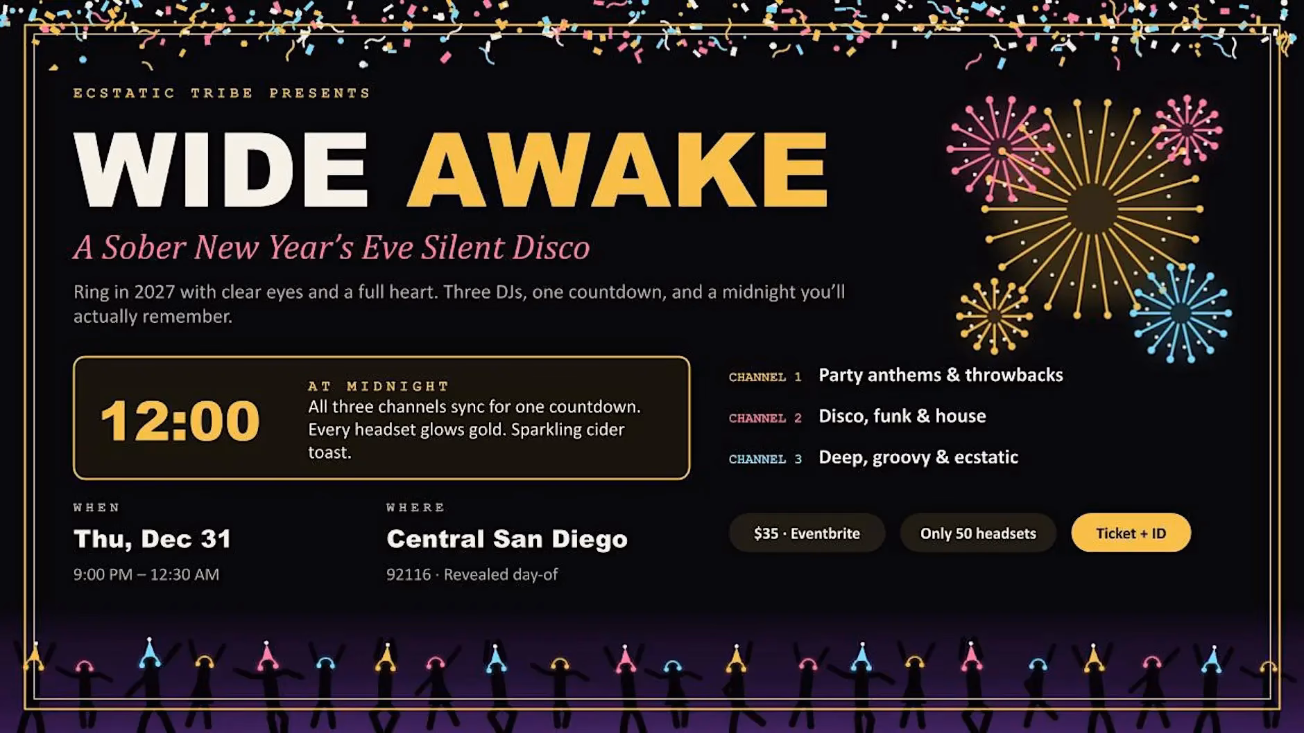 Wide Awake Sober New Years Eve
